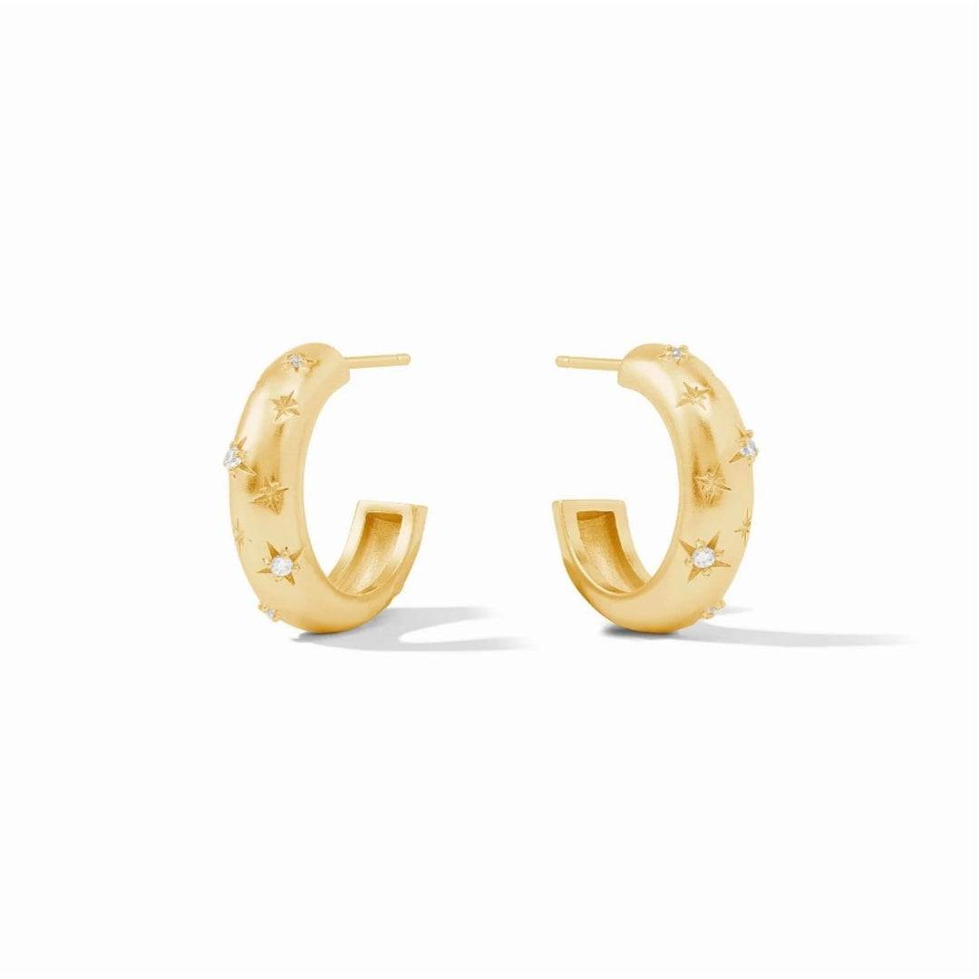 CZ Luna Stone Hoop