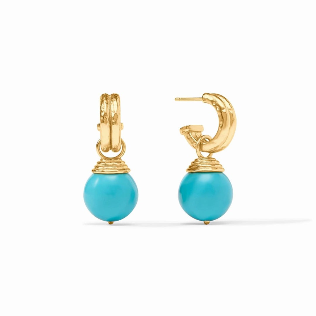 Turquoise Bonbon Hoop & Charm Earring