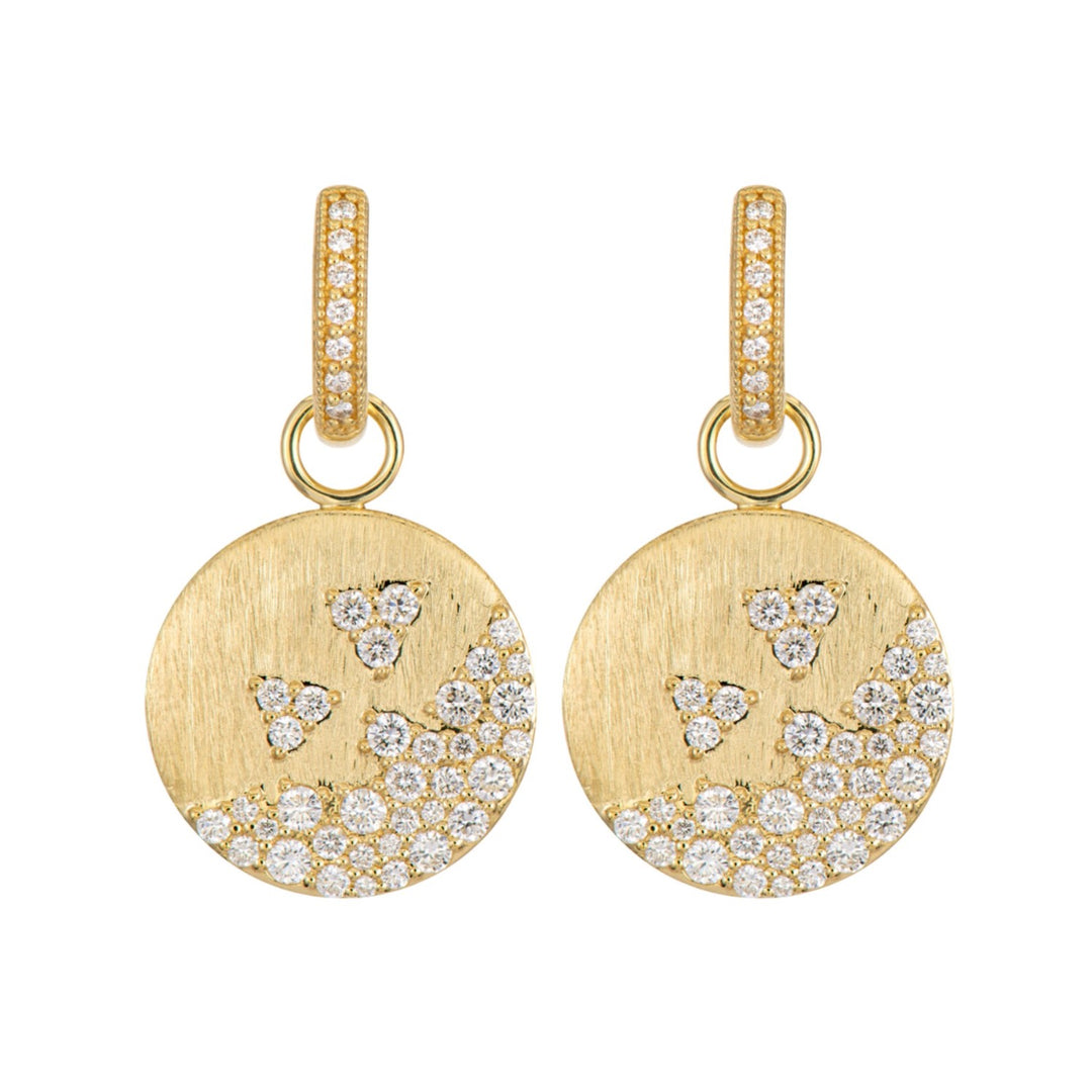 18K Gold Confetti Diamond Disc Charms