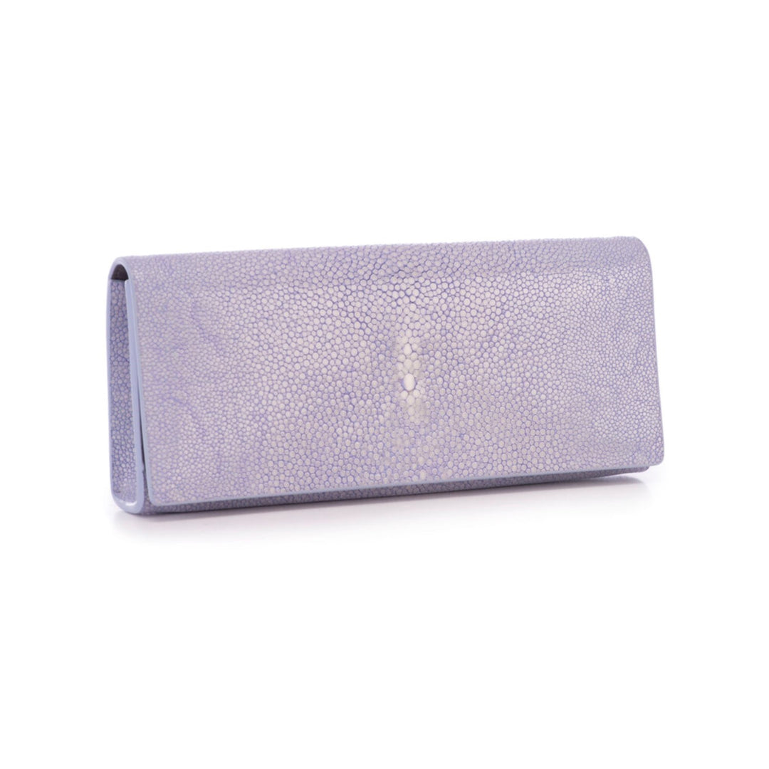 Shagreen Clutch in Iris