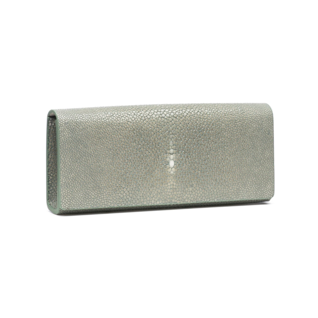 Shagreen Clutch in Cement