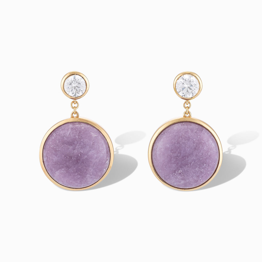 Lepidolite Dropping Circles