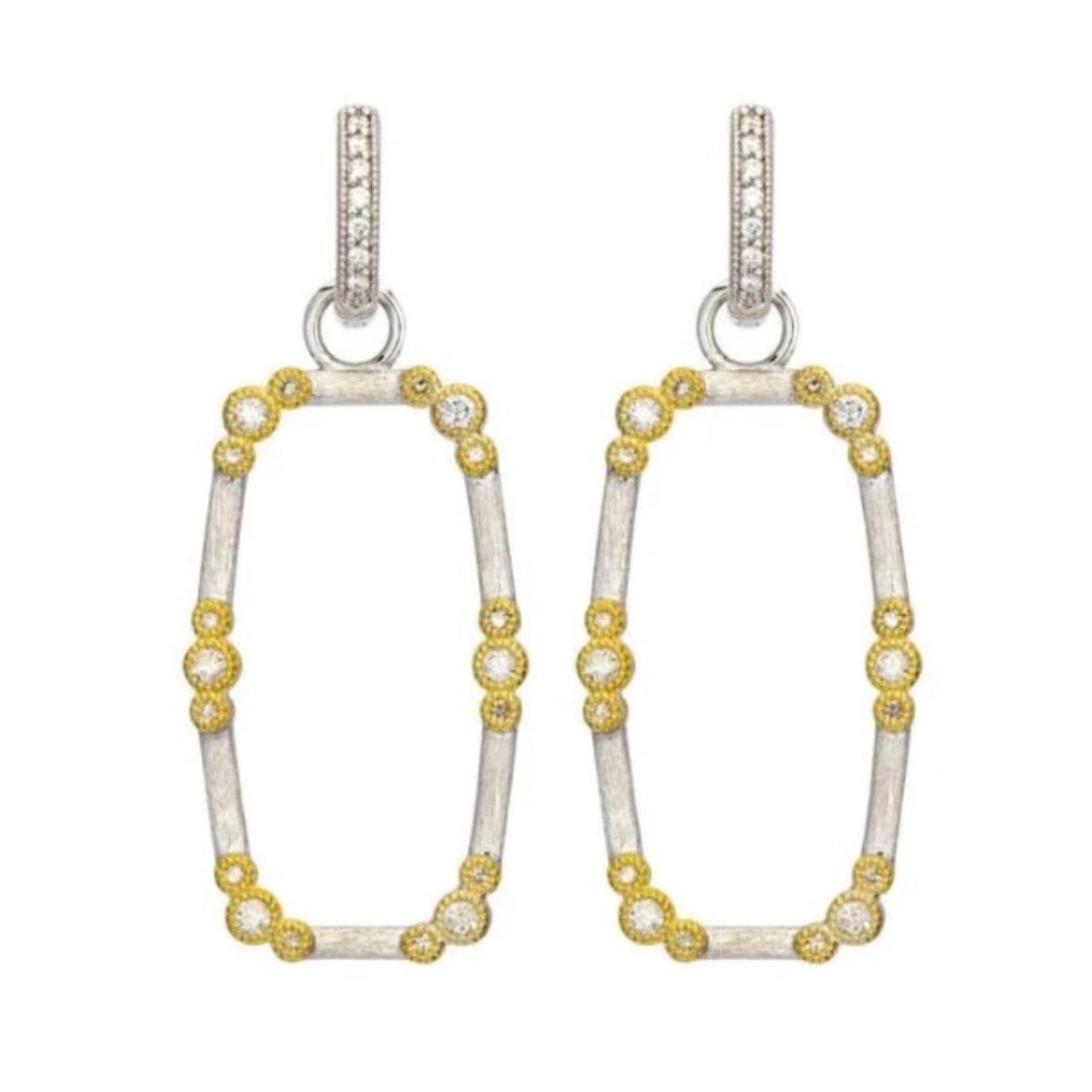 Mixed Metal Open Rectangle Earring Charms