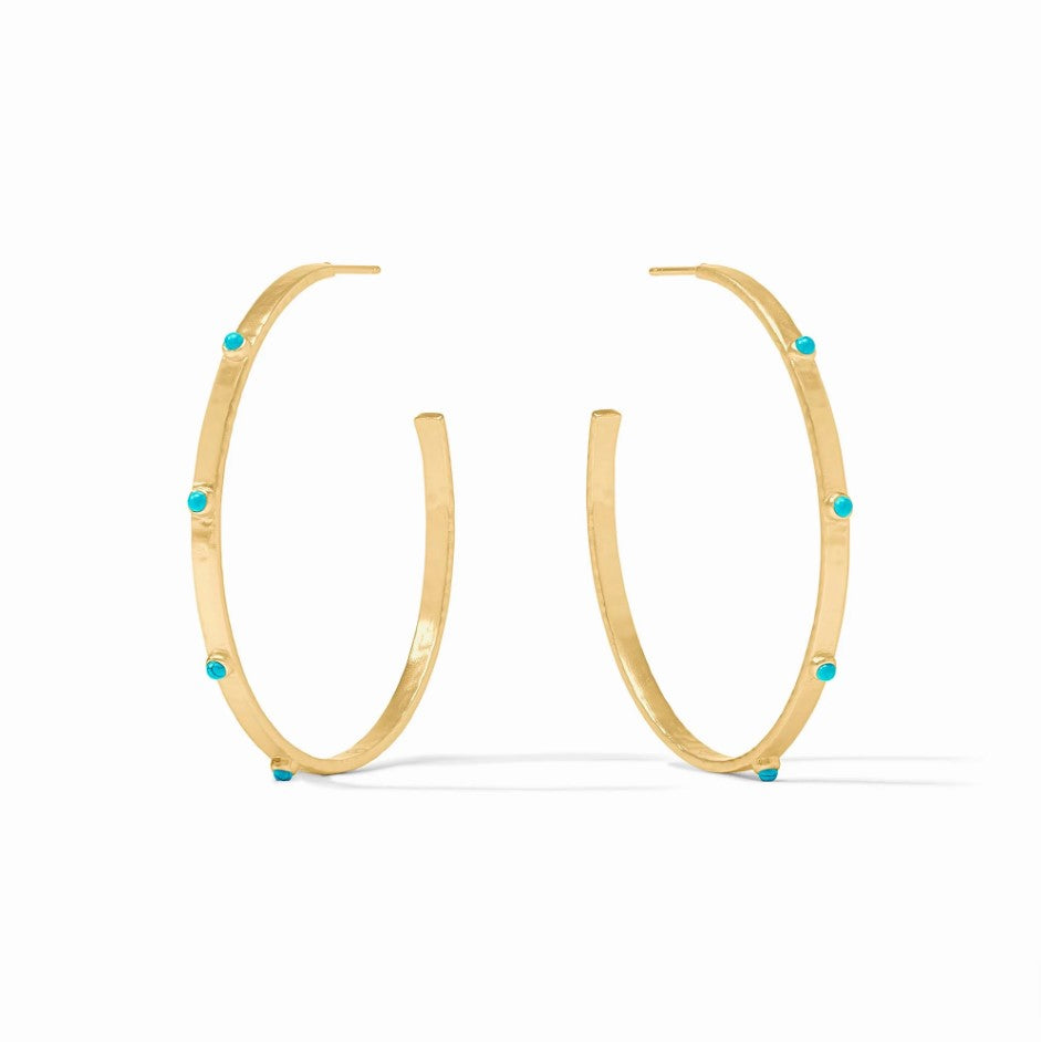 Extra Large Crescent Stone Hoop