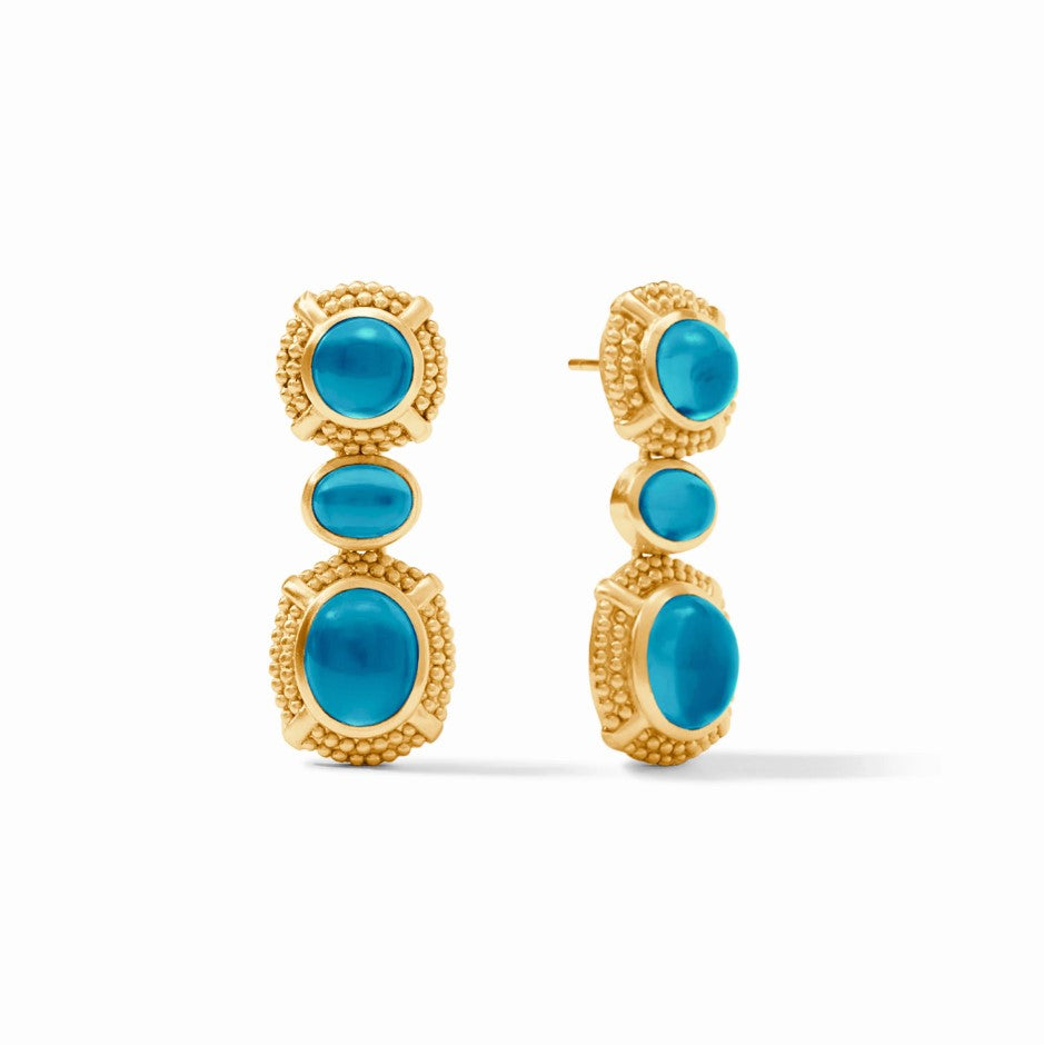 London Blue Cabochon Statement Earring