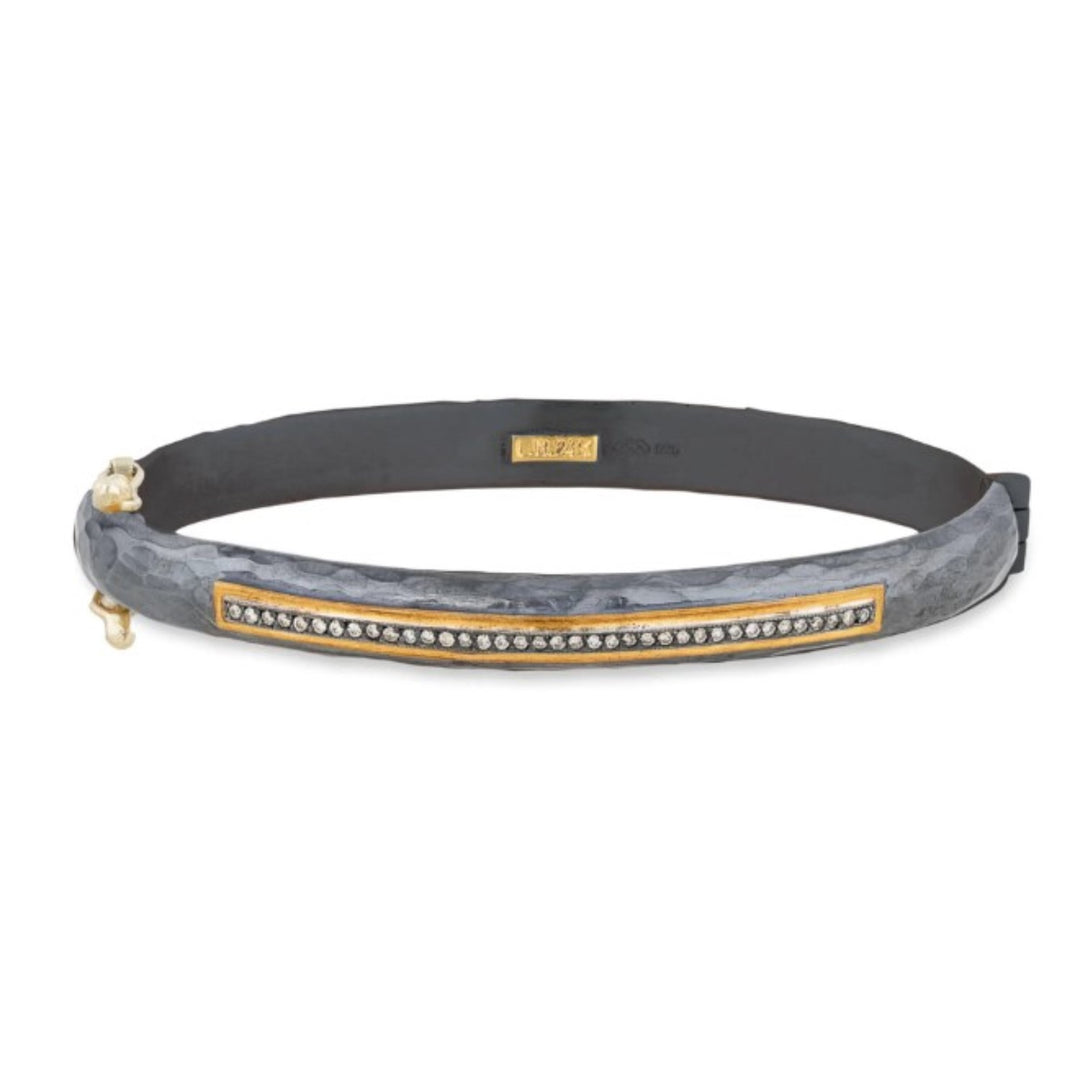 24K & Oxidized Silver Stockholm Diamond Bangle