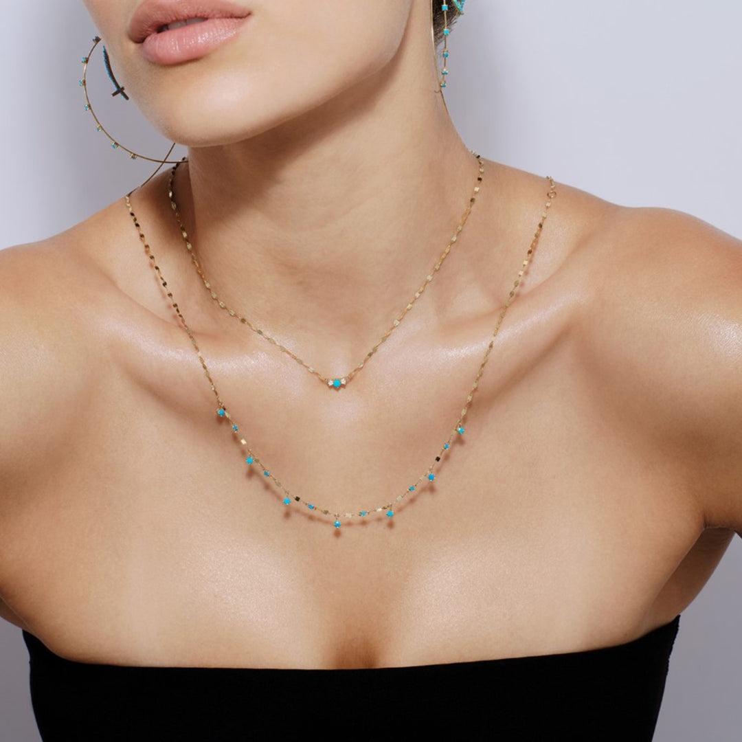 Solo Turquoise Rain Necklace