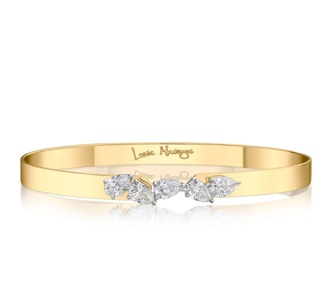 Angled Pear Love Always Bracelet