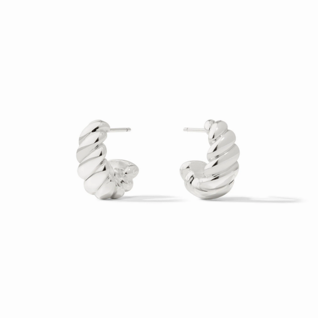 Small Silver Ravello Statement Hoops