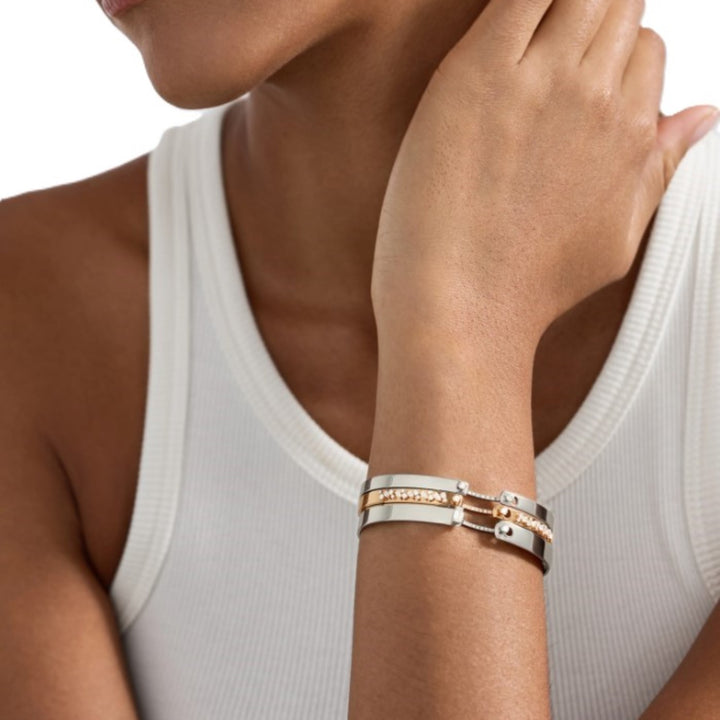 White Gold Dinner Date GM Mood Bangle