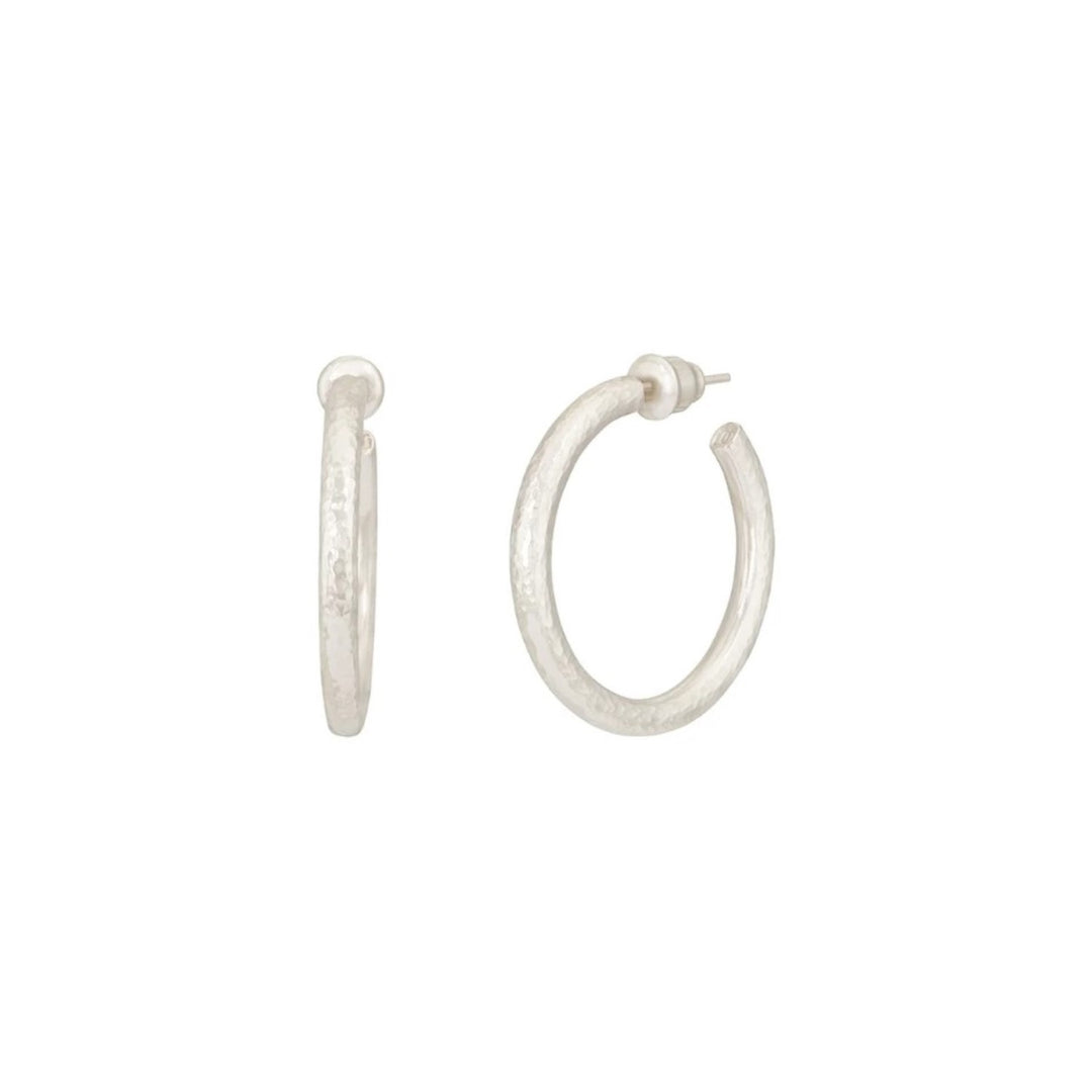 Hoopla Couture Silver Hoop Earrings