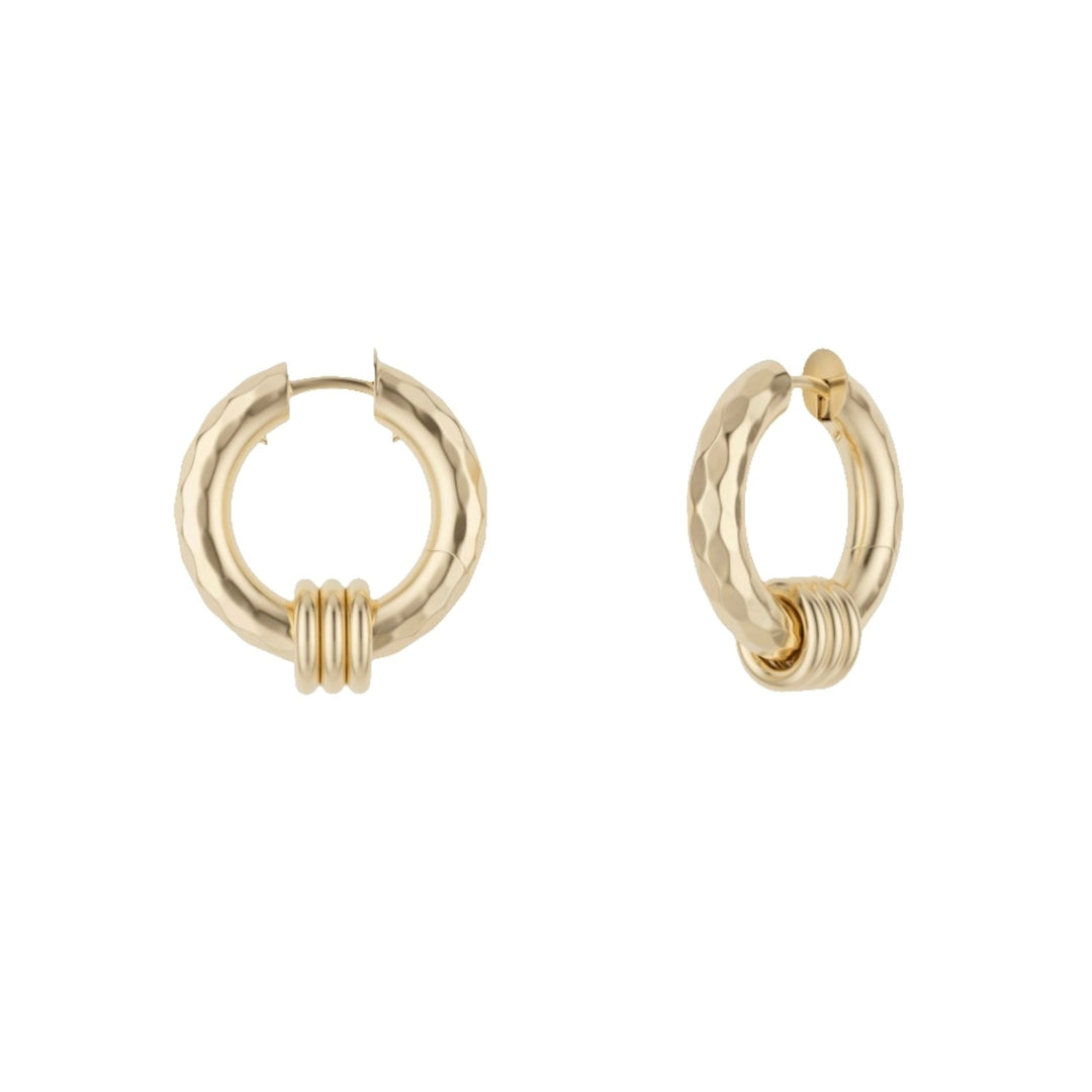 Ursa Minor Yellow Gold Vulcan Hoops