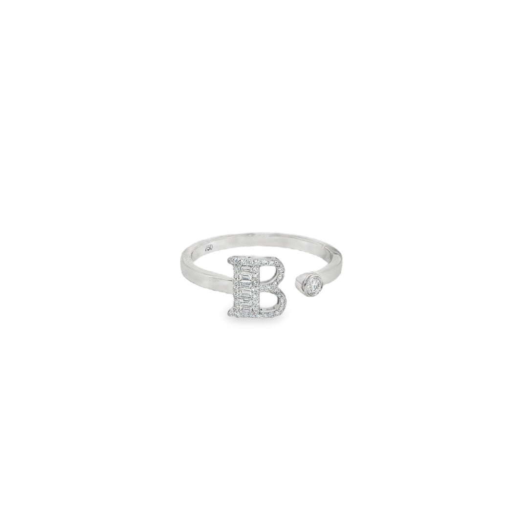 18K White Gold Petra "B" Ring