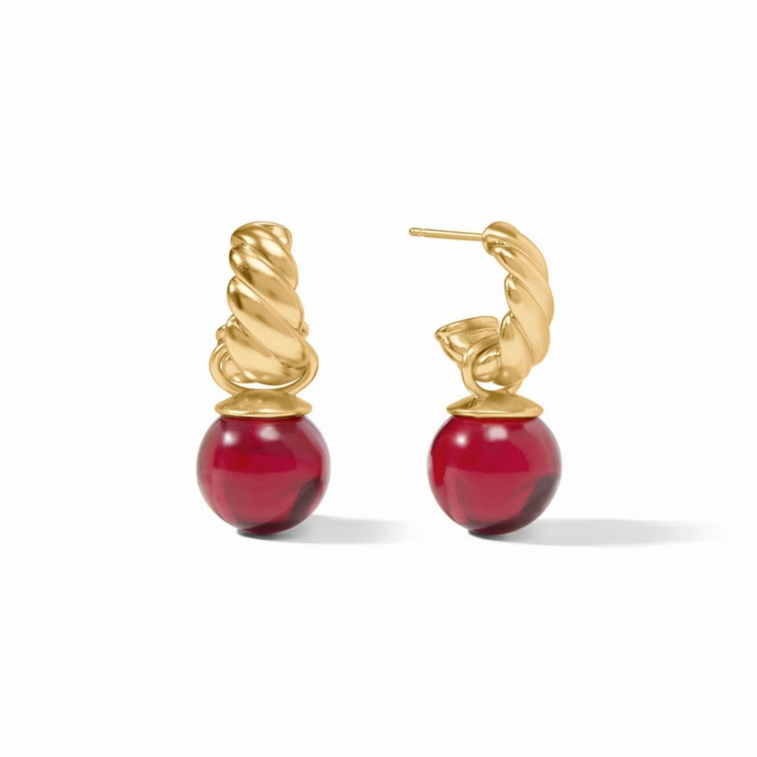 Ravello Hoop & Charm In Cranberry