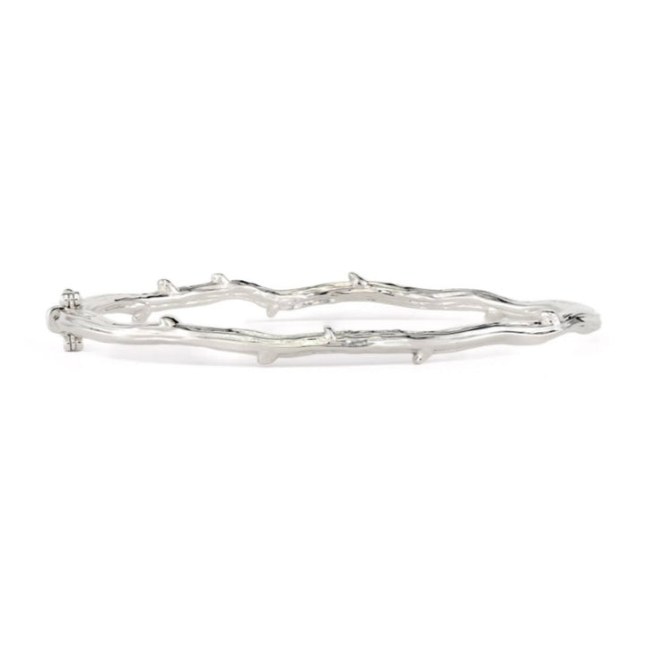 Sterling Silver Narrow Tree Of Life Branch Bangle - 6.5"