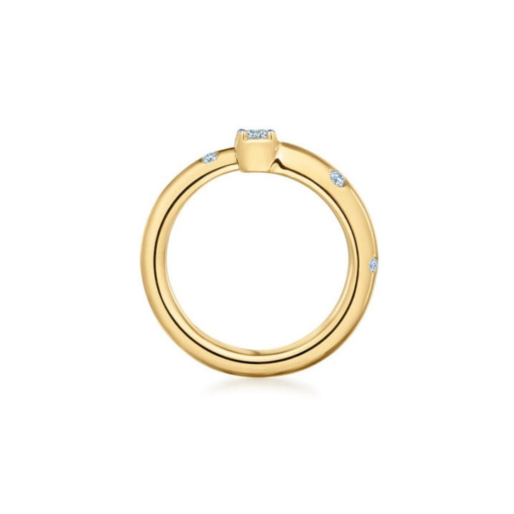 Narrow Wrap Ring with an Ashoka Diamond