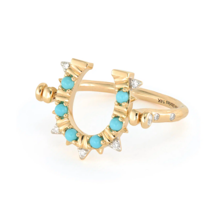 Lucky Horseshoe Flip Ring - Size 6.5