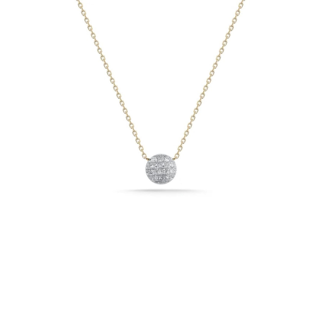 Lauren Joy Mini Diamond Disc Necklace - 16"