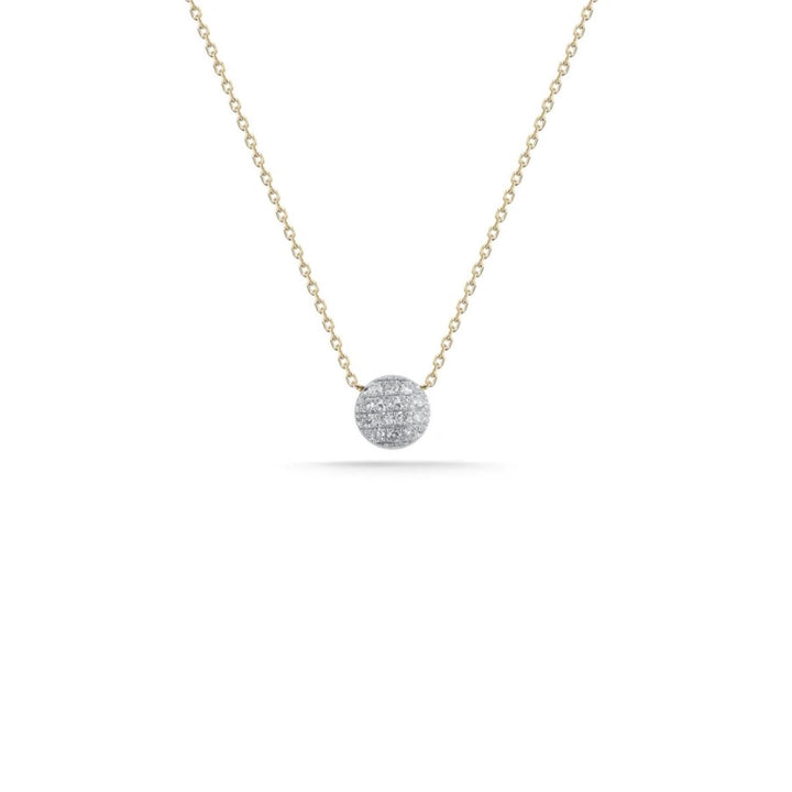 Lauren Joy Mini Diamond Disc Necklace - 16"