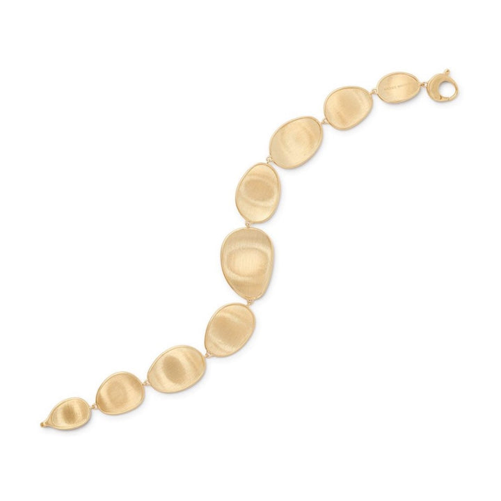 18K Yellow Gold Graduated Petal Bracelet - 7"