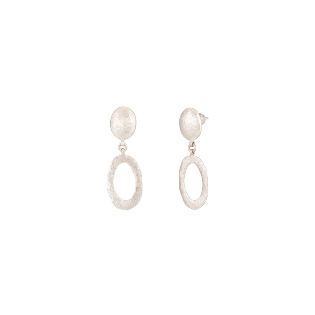 Amorphous Couture Silver Single Drop Earrings