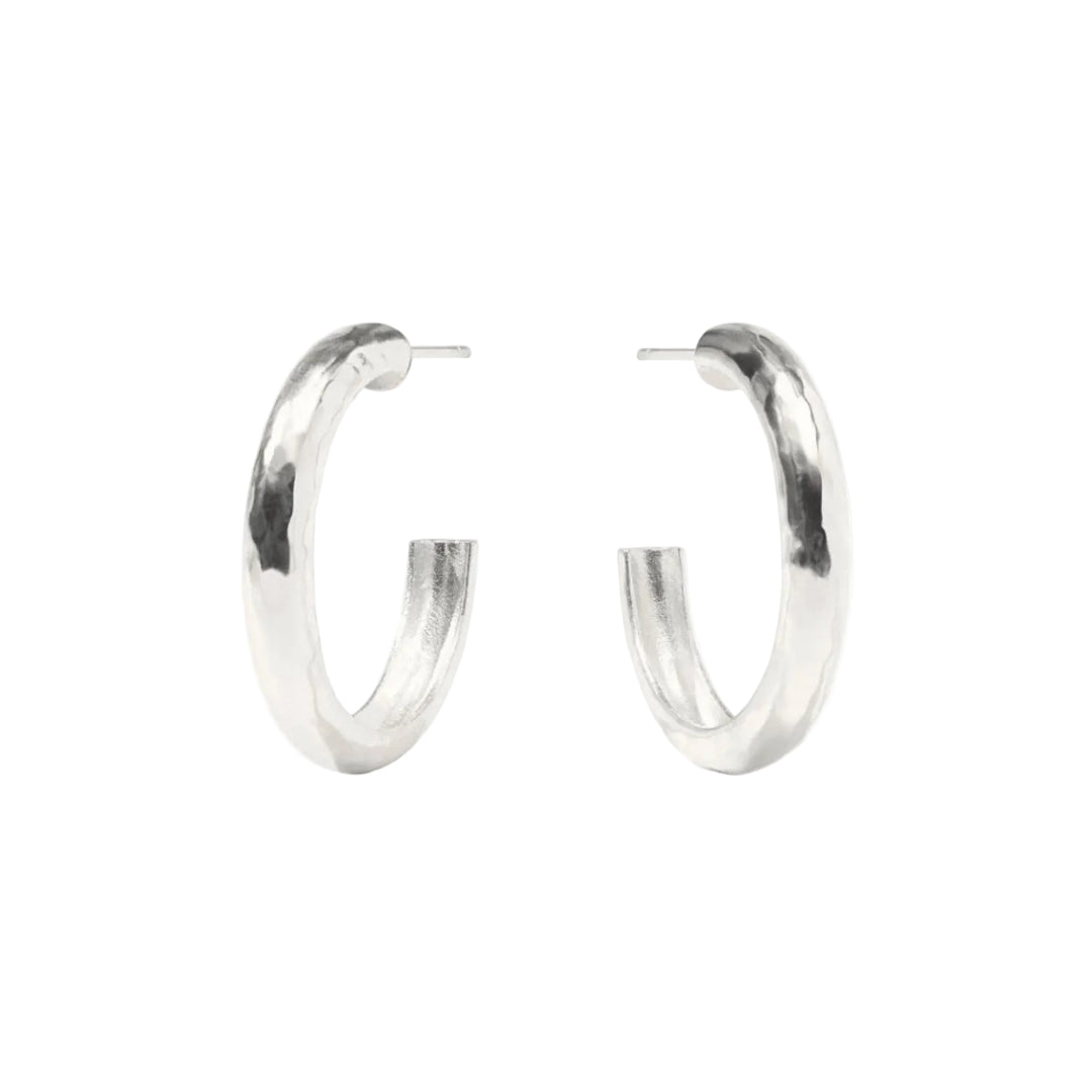 Silver Havana Hoop Medium