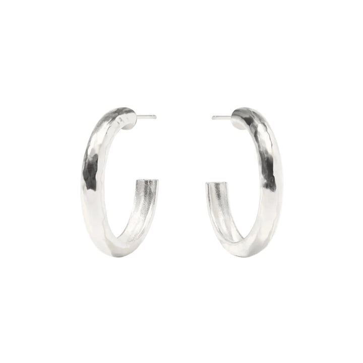 Silver Havana Hoop Medium