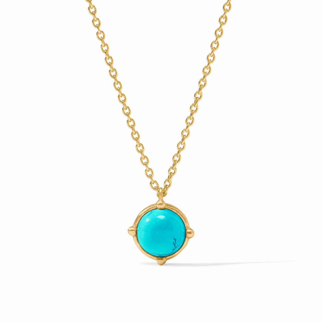Honeybee Solitaire Necklace In Turquoise