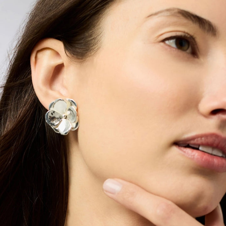 Silver Bloom Statement Stud