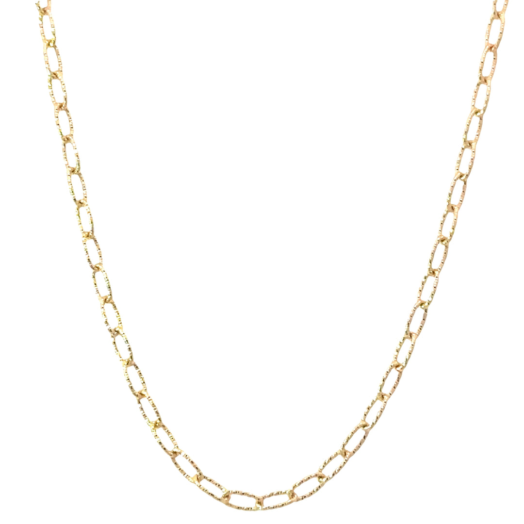 18" 18K Yellow Gold Big Link Fancy Chain