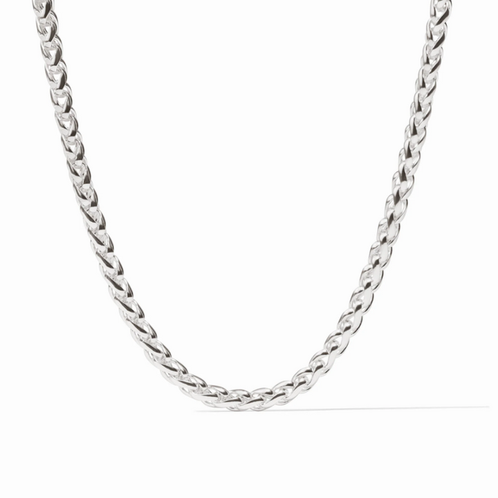 Silver Cobblestone Link Necklace - 16-18"