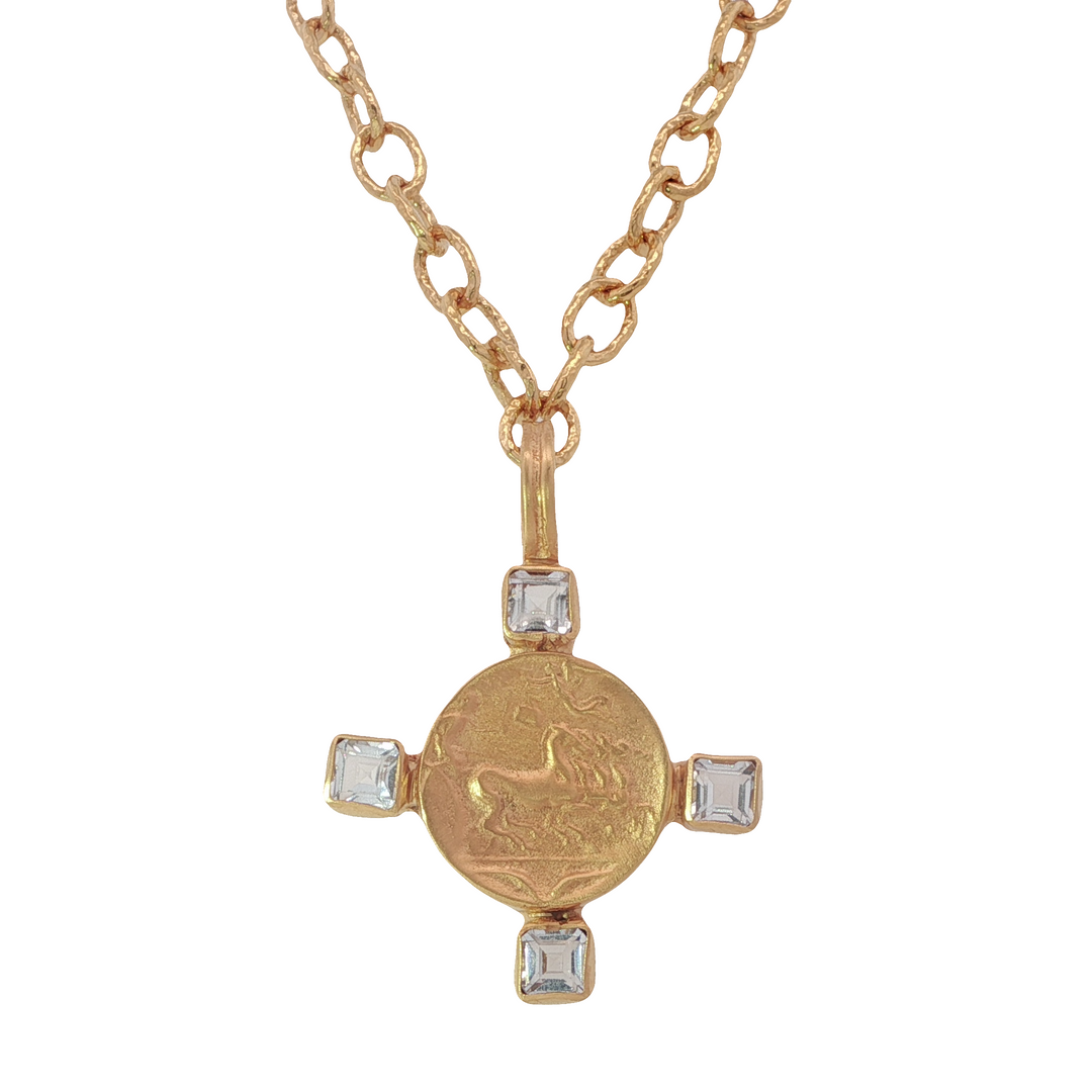 Nike Coin Topaz Necklace