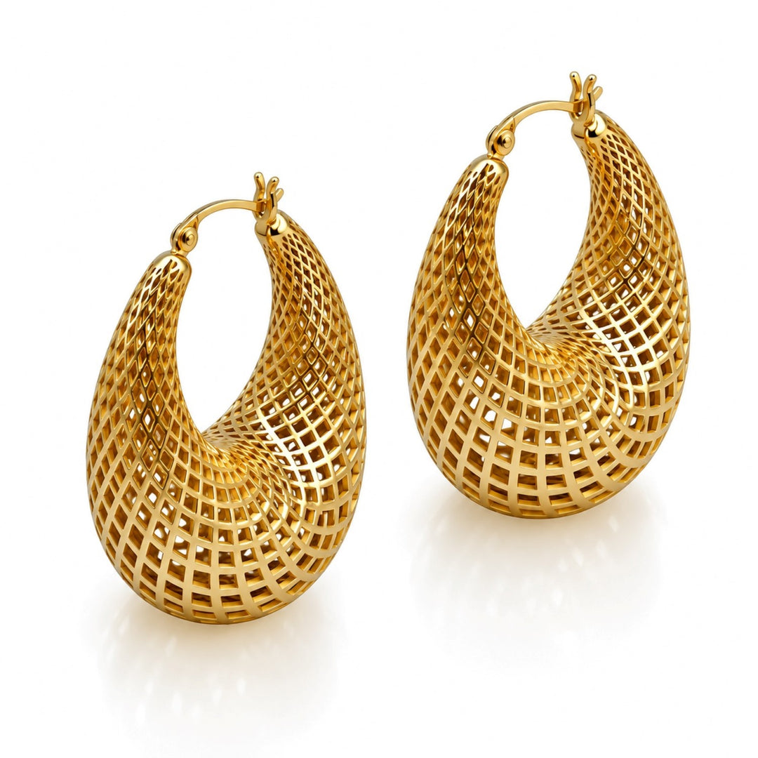 Large Graduated Crownwork Hoops