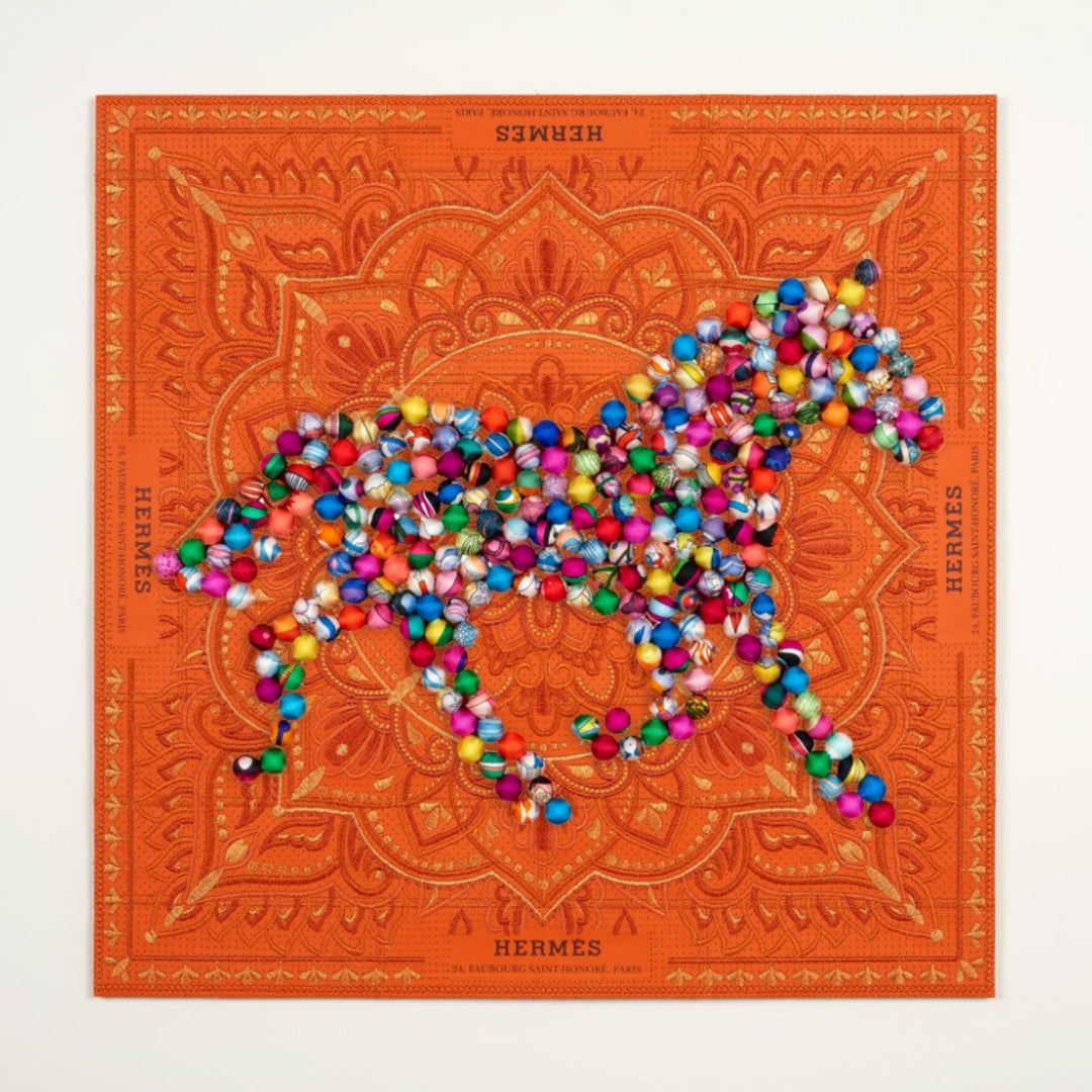 Hermes Pom Pom Trot 26"x26"