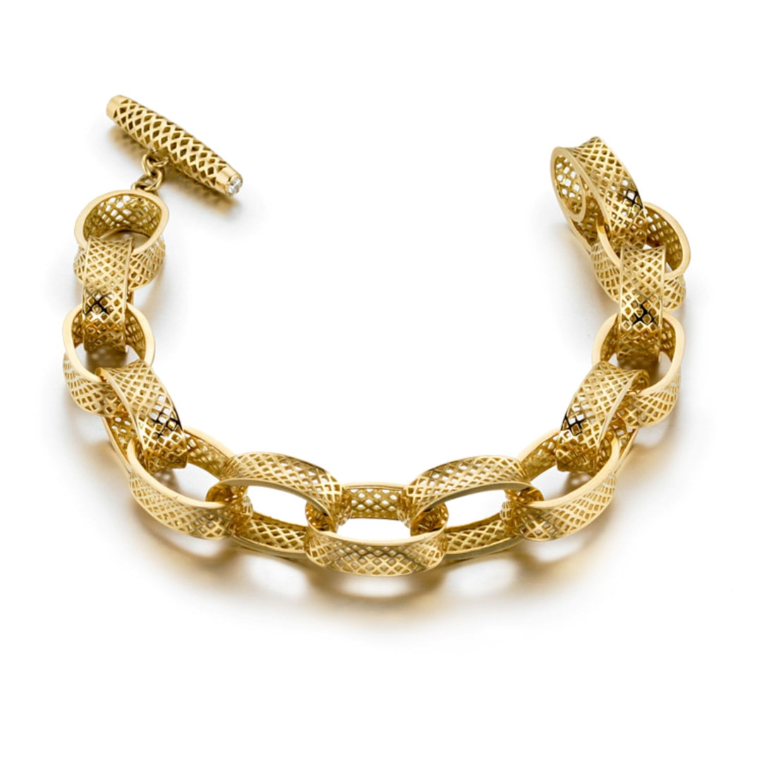 Large Classic Cable Crownwork Bracelet - 8"