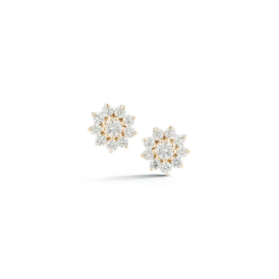 Jennifer Yamina Pointed Flower Diamond Studs