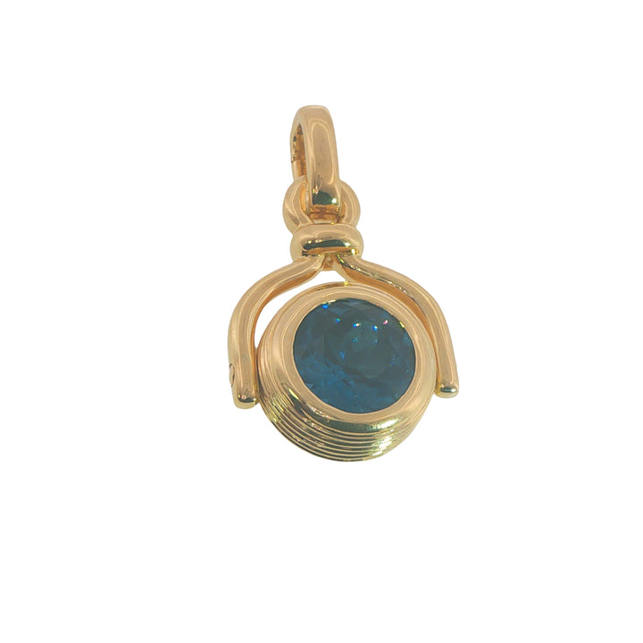 Verso Pendant With London Blue Topaz And Diamonds