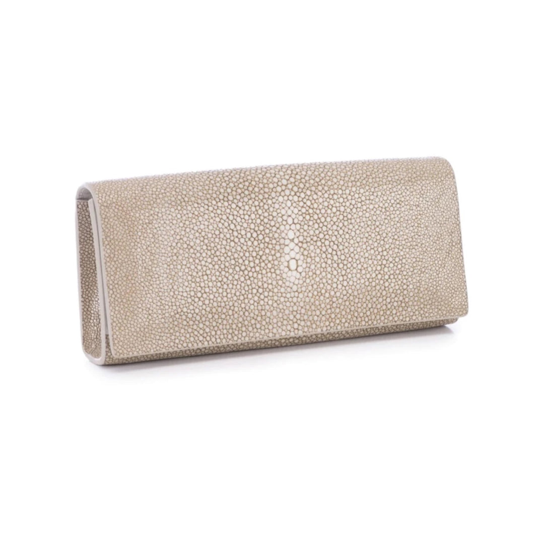 Shagreen Clutch in Blush