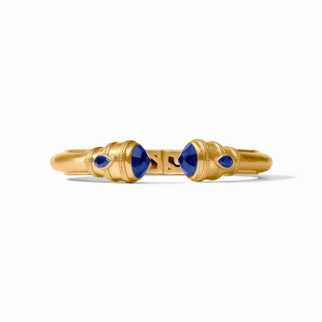 Cannes Demi Cuff With Iridescent Sapphire Blue Stones