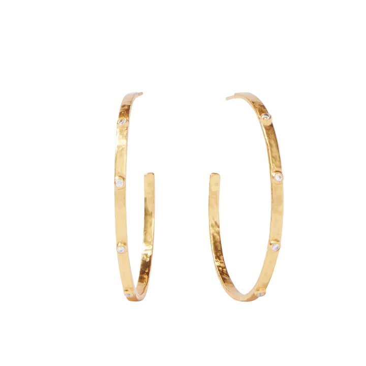 Extra Large Crescent Stone Hoop