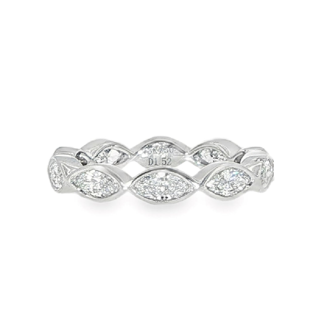 Marquise Cut Diamond Eternity Band Weighing 1.52cts - Size 6.5