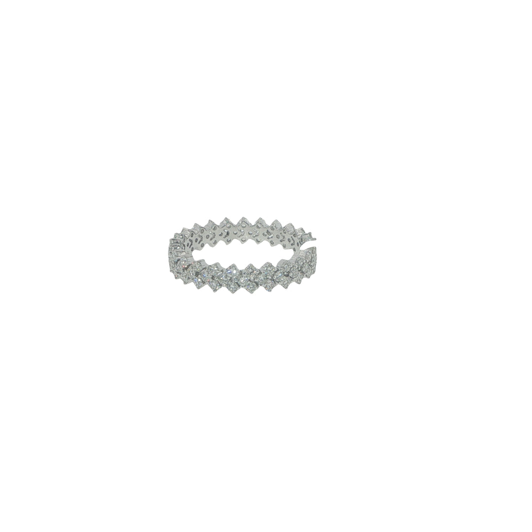 "Vida" White Gold Diamond Eternity Band - Size 6.5