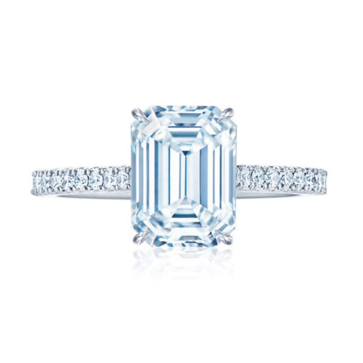 Platinum Emerald Cut 1.51ct Diamond Engagement Ring