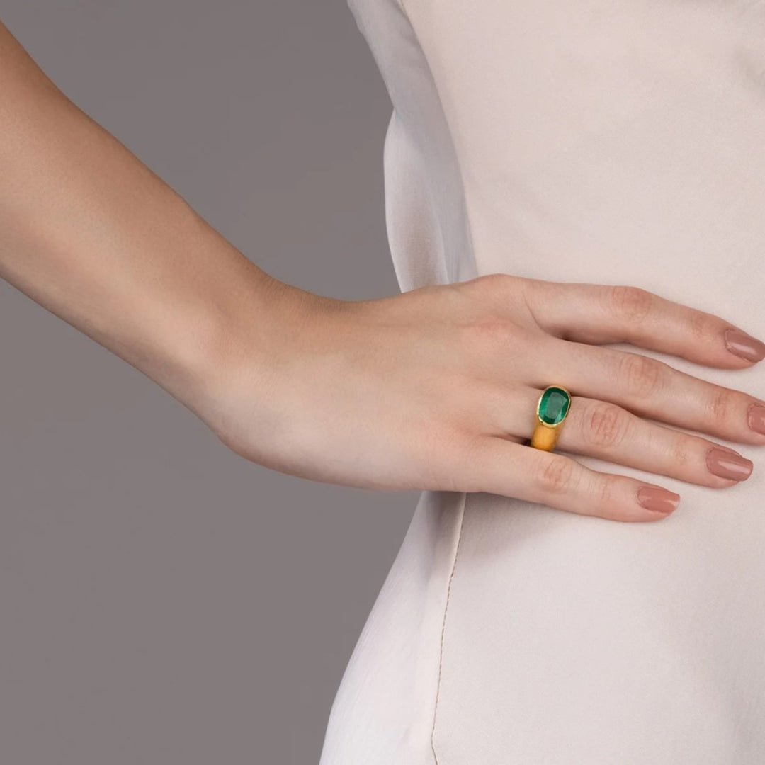 Oval Emerald One Of A Kind Ring