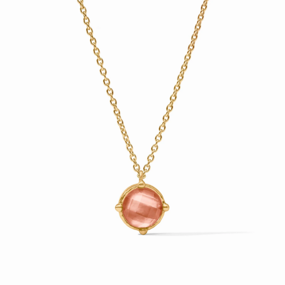 Honeybee Solitaire Necklace In Iridescent Melon
