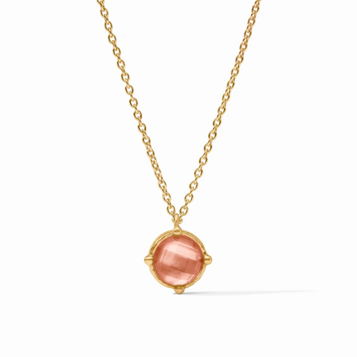 Honeybee Solitaire Necklace In Iridescent Melon