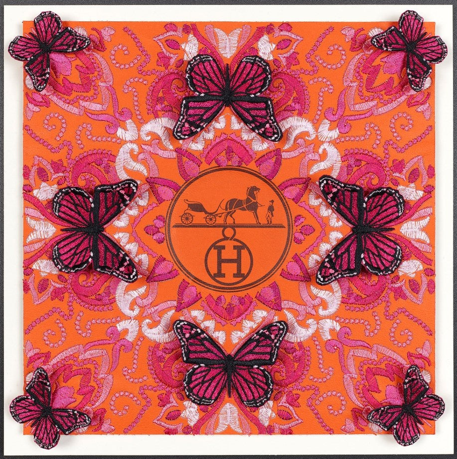 HERMES アートパネル 蝶々デザイン Hermes Symmetry Butterfly Swarm | Cathy Eastham Fine Jewelry