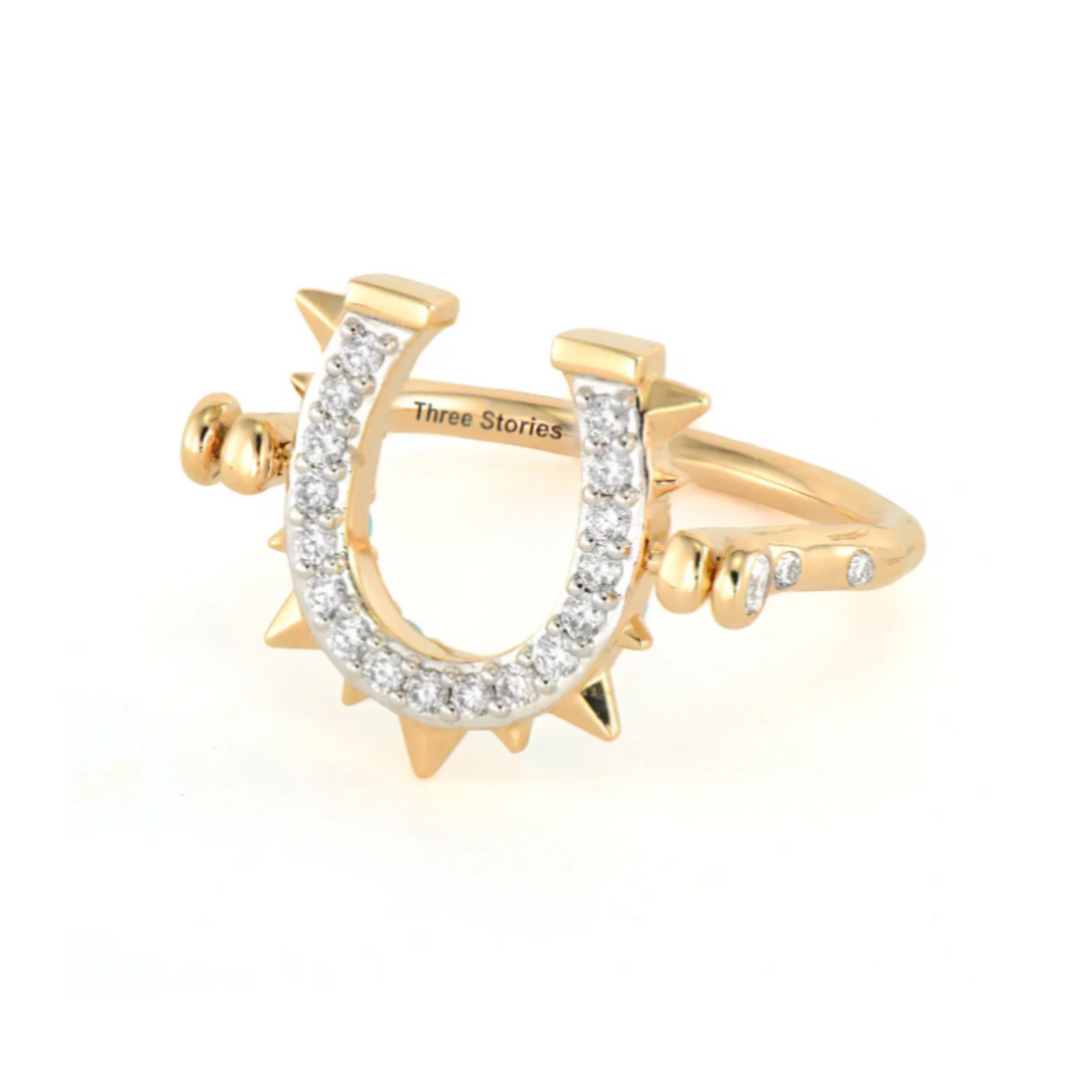Lucky Horseshoe Flip Ring - Size 6.5