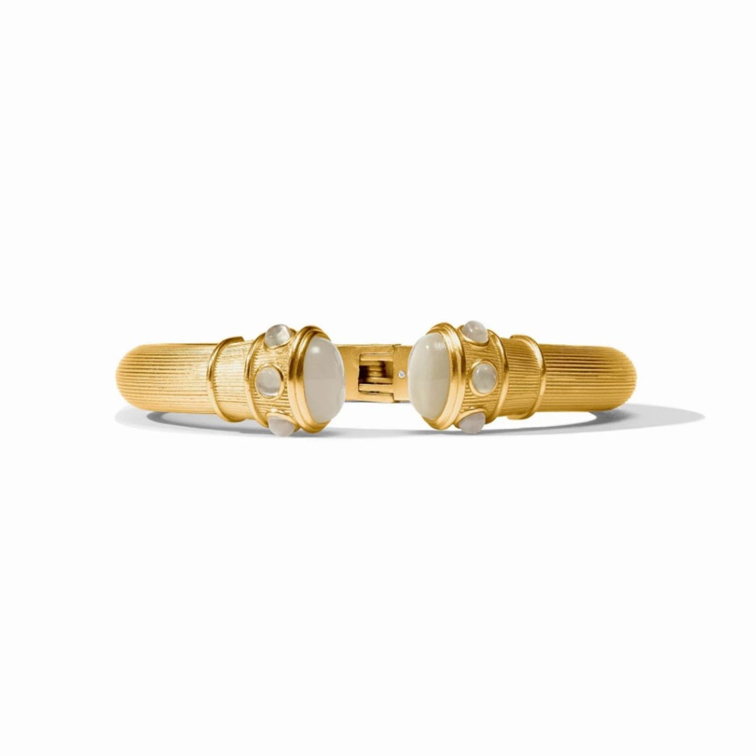 Cobblestone Demi Cuff With Ivory Cat's Eye Stones