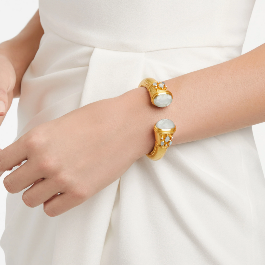 Cannes Cuff With Iridescent Clear Crystal